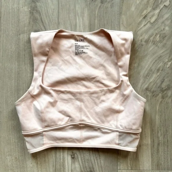 Le Ore - Andria Mesh-trimmed Recycled Stretch Sports Bra - Pink - Picture 9 of 15